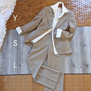 YSL Tweed Women Vintage 70s 2pc jacket 1970s m